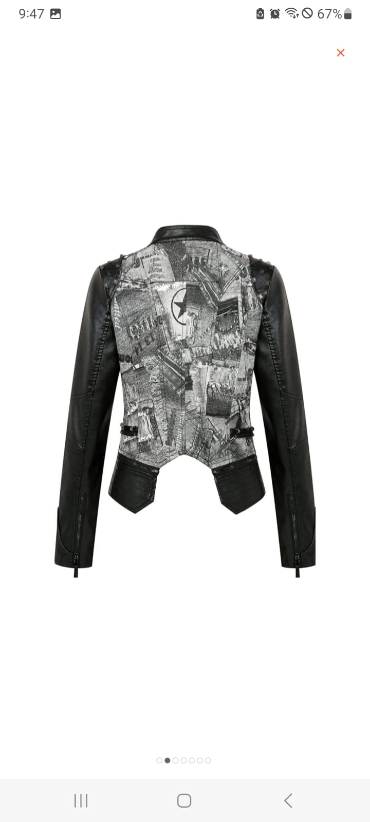 Leather Motorcycle Style jacket