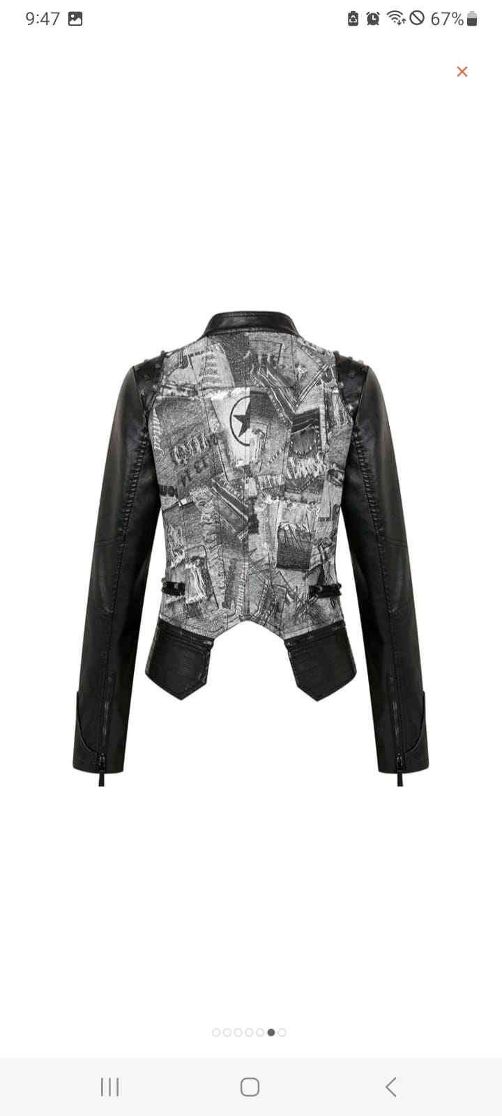 Leather Motorcycle Style jacket