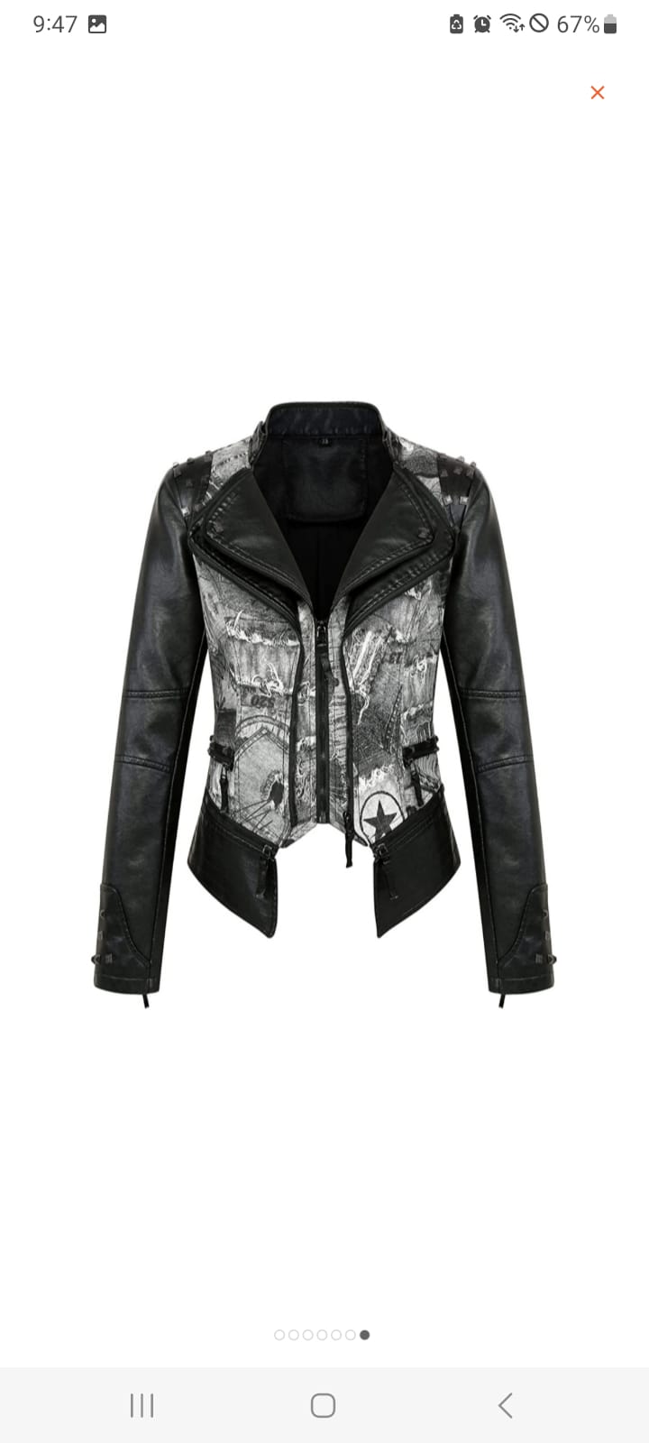 Leather Motorcycle Style jacket