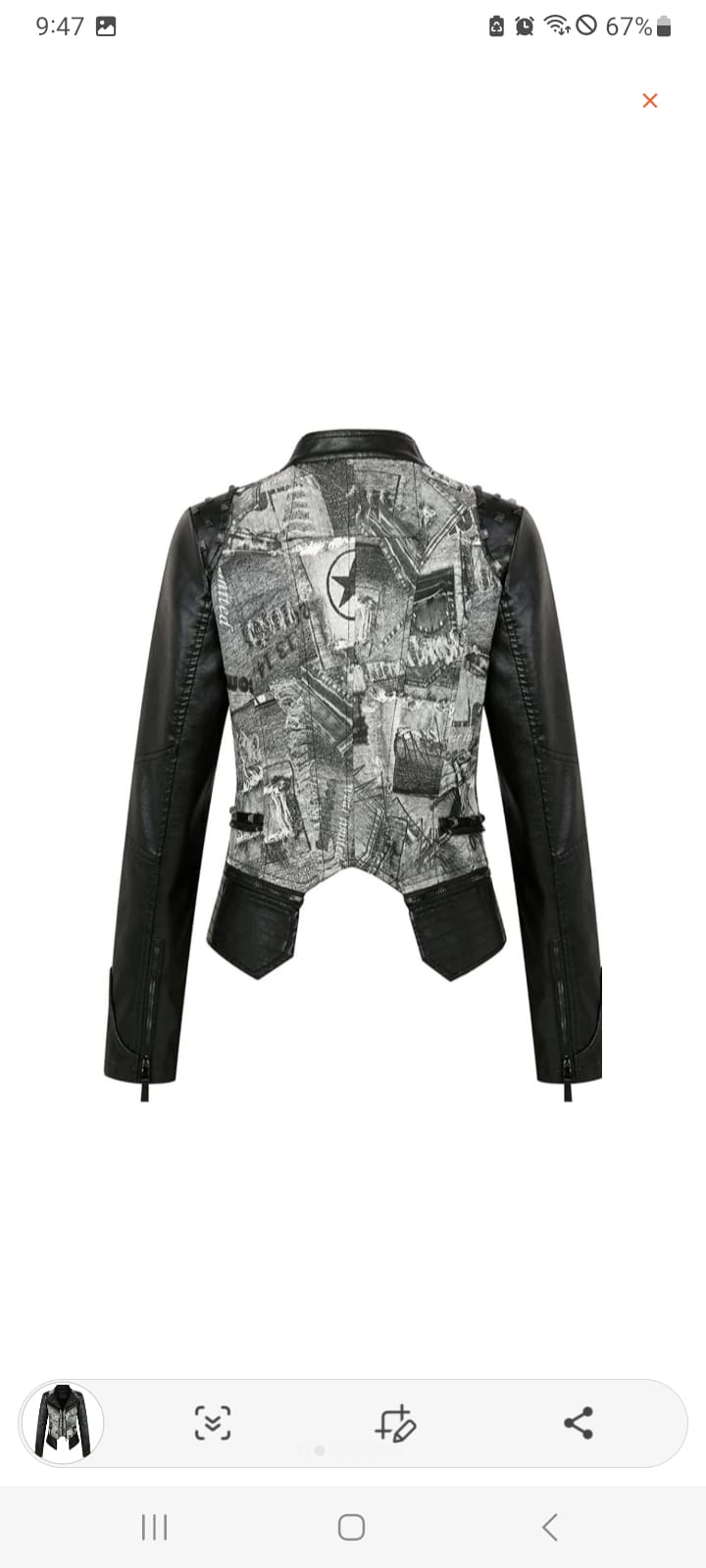 Leather Motorcycle Style jacket