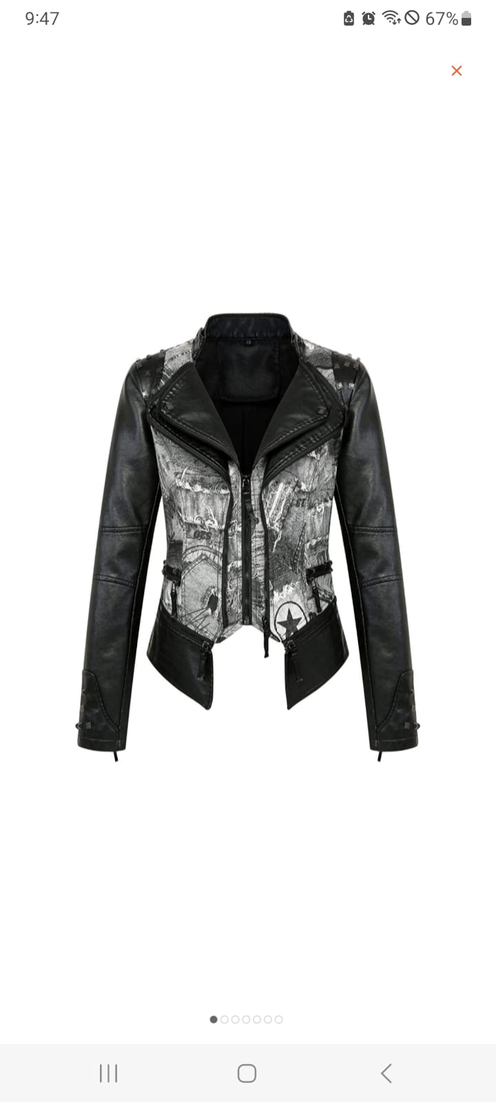 Leather Motorcycle Style jacket